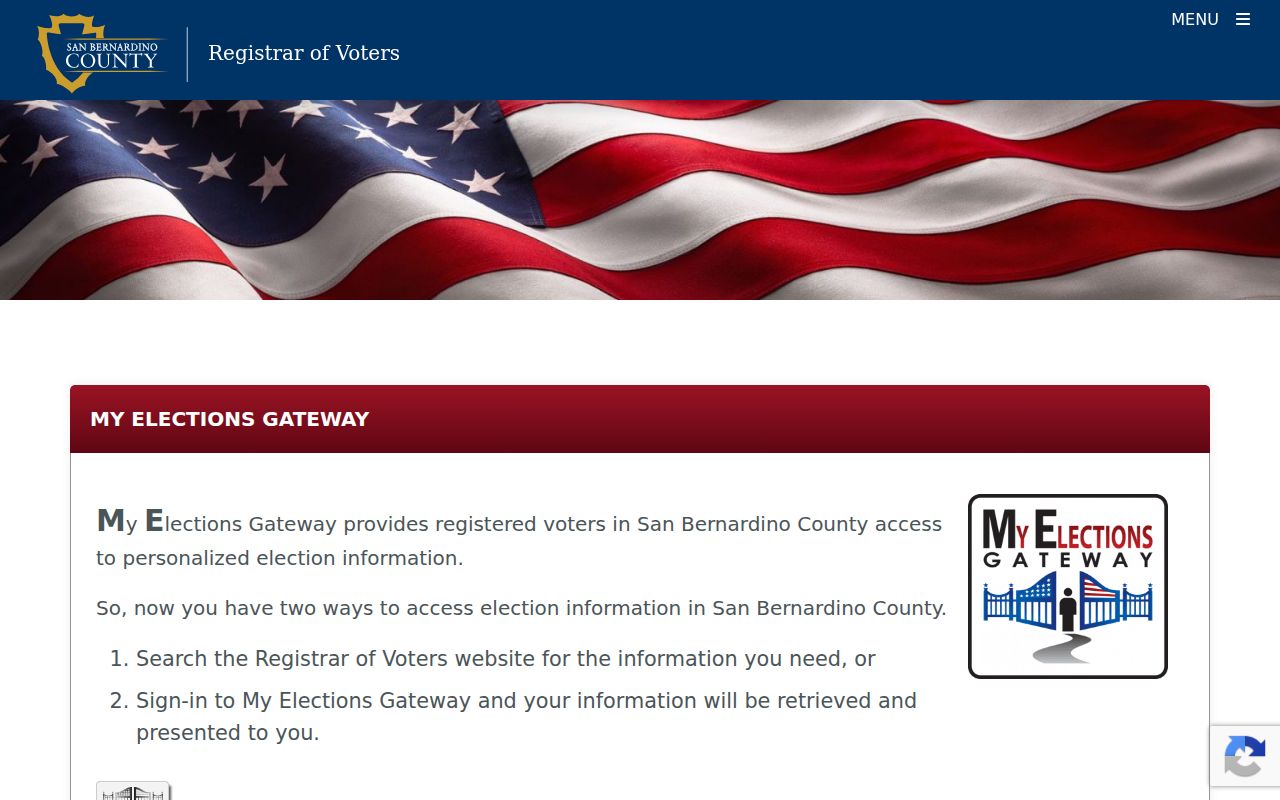 Twentynine Palms residents directory My Elections Gateway information