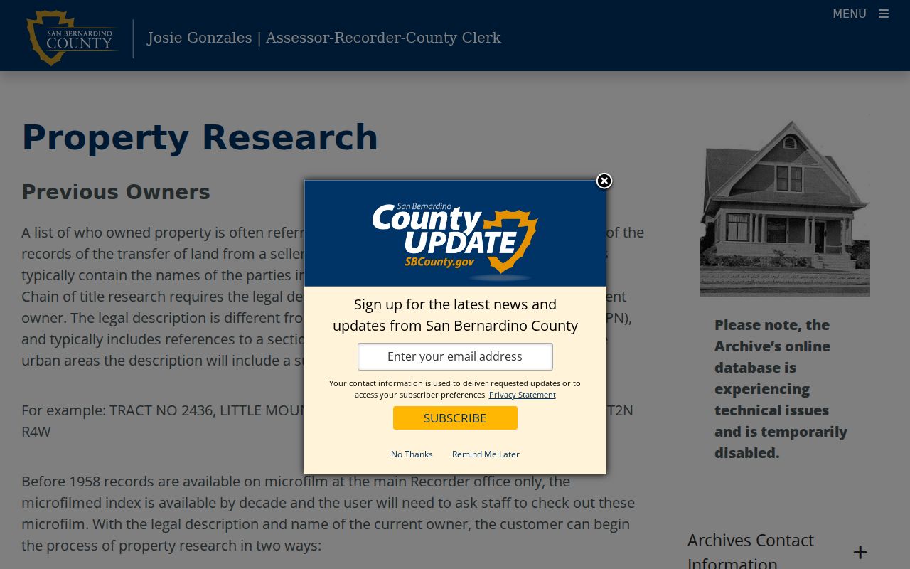 Twentynine Palms street directory county property research guide